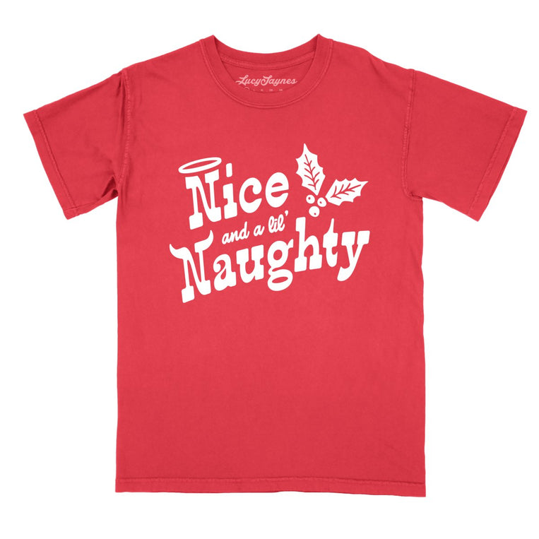 Nice and a Lil' Naughty Comfort Colors Graphic Tee - Paprika