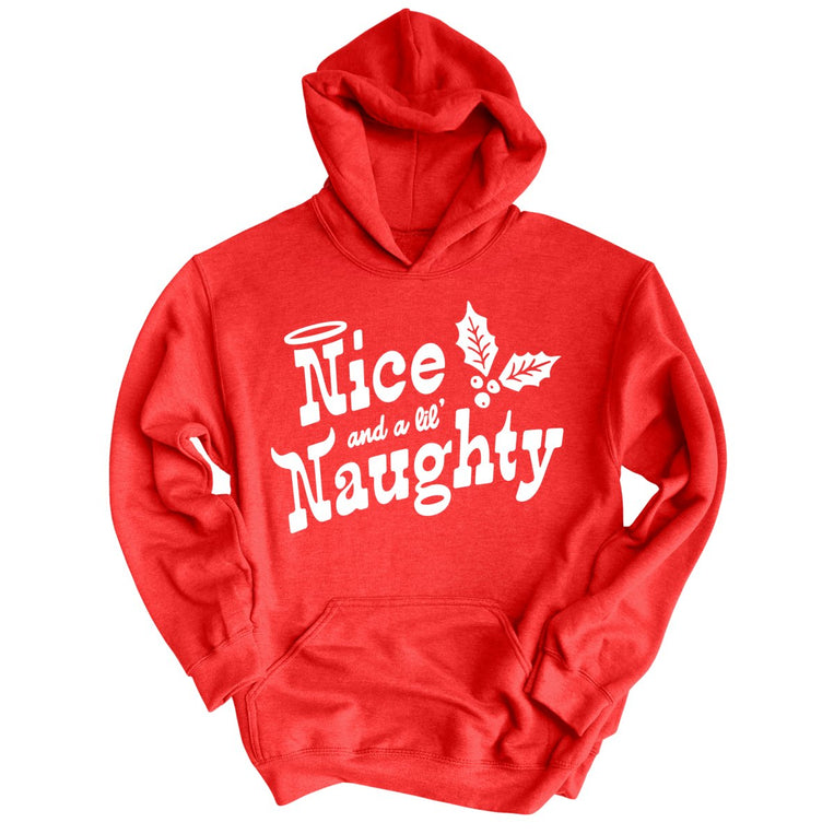 Nice and a Lil' Naughty Graphic Hoodie - Red