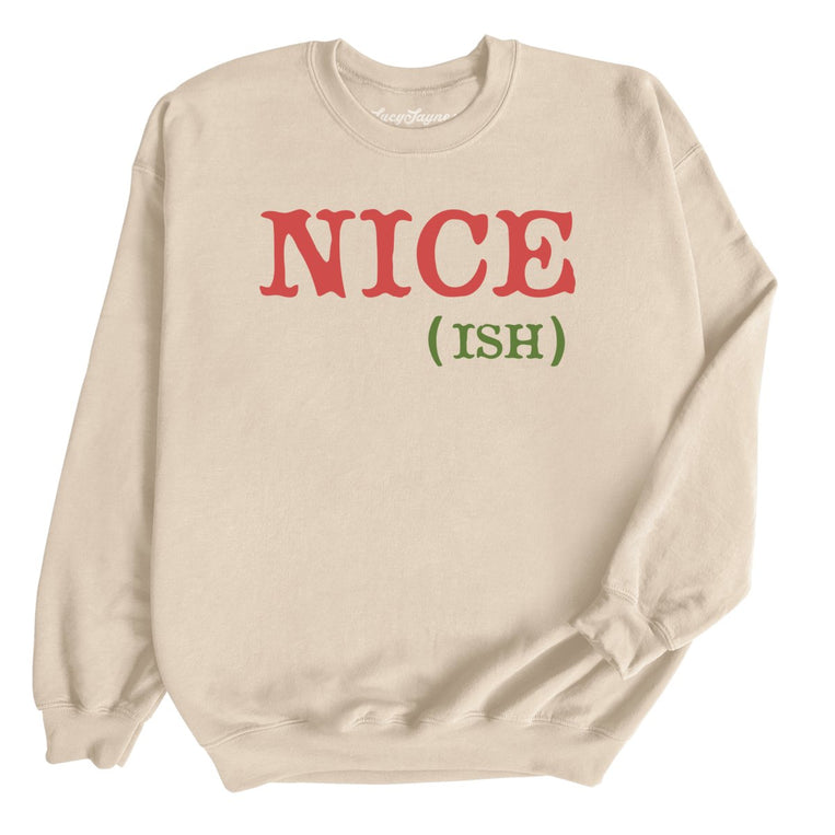 Nice Ish Graphic Sweatshirt - Sand