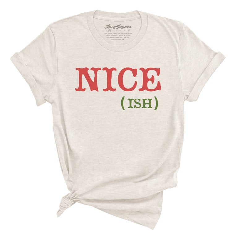 Nice Ish Graphic Tee - Heather Dust