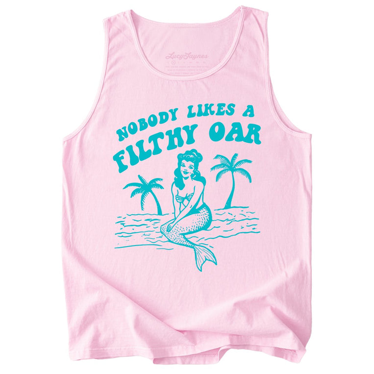 Nobody Likes A Filthy Oar Comfort Colors Graphic Tank Top - Blossom