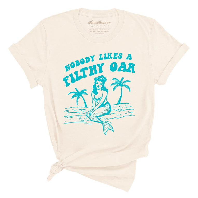 Nobody Likes A Filthy Oar Graphic Tee - Natural