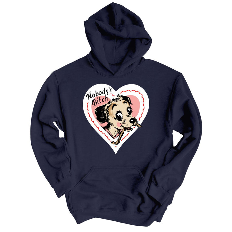Nobody's Bitch Graphic Hoodie - Classic Navy