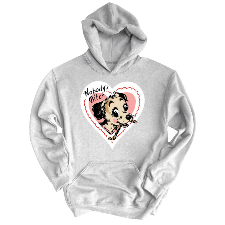 Nobody's Bitch Graphic Hoodie - Grey Heather