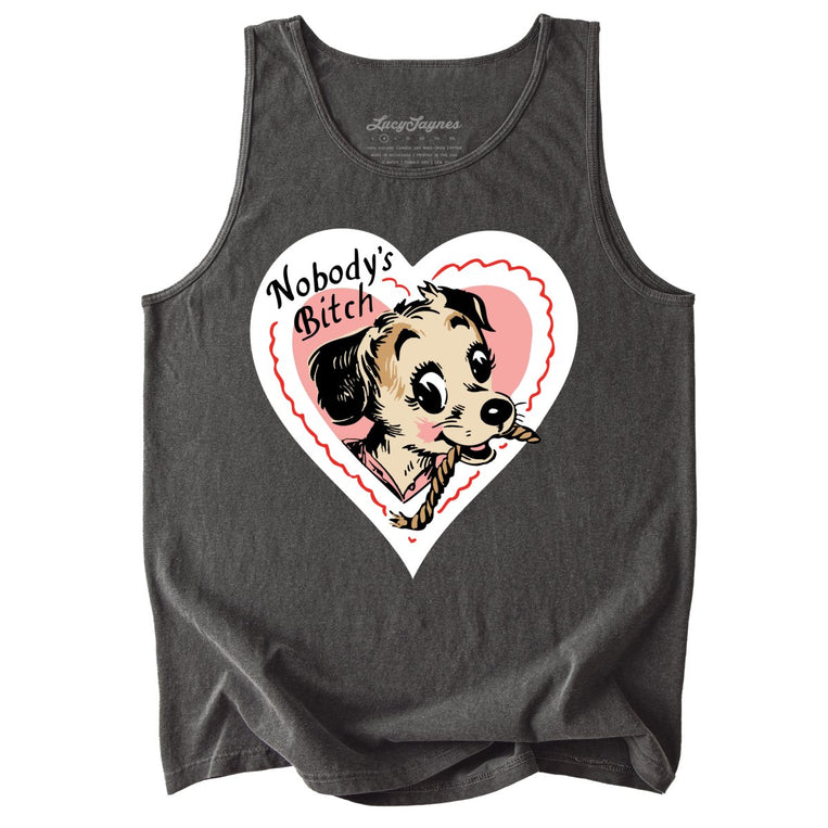 Nobody's Bitch Comfort Colors Graphic Tank Top - Pepper