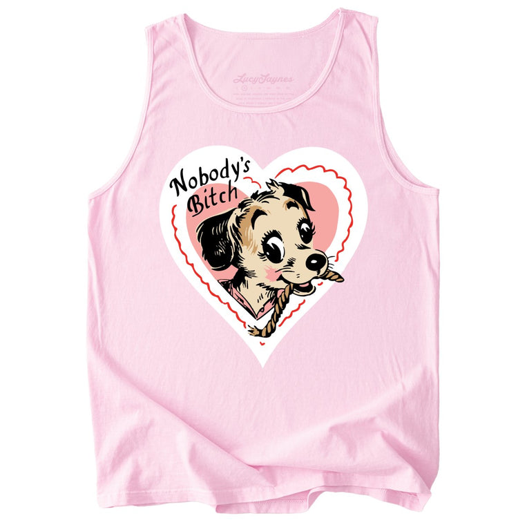 Nobody's Bitch Comfort Colors Graphic Tank Top - Blossom
