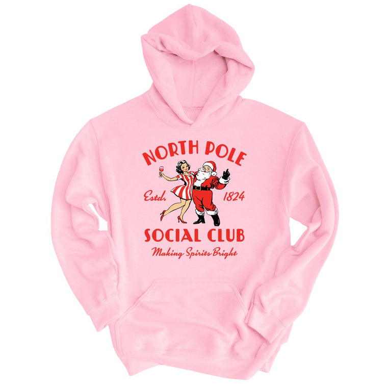 North Pole Social Club Graphic Hoodie - Light Pink