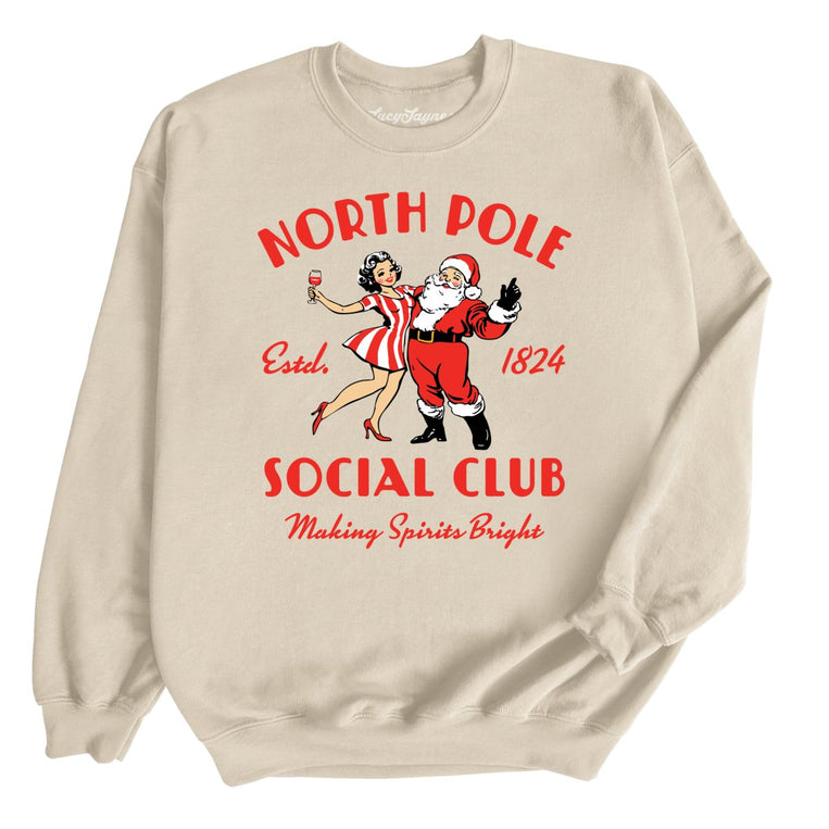 North Pole Social Club Graphic Sweatshirt - Sand