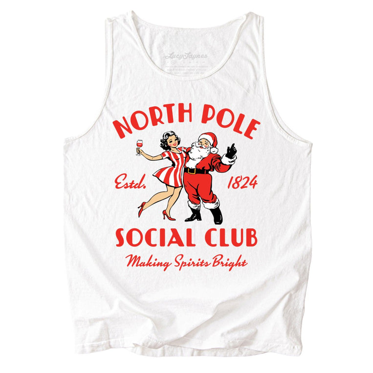 North Pole Social Club Comfort Colors Graphic Tank Top