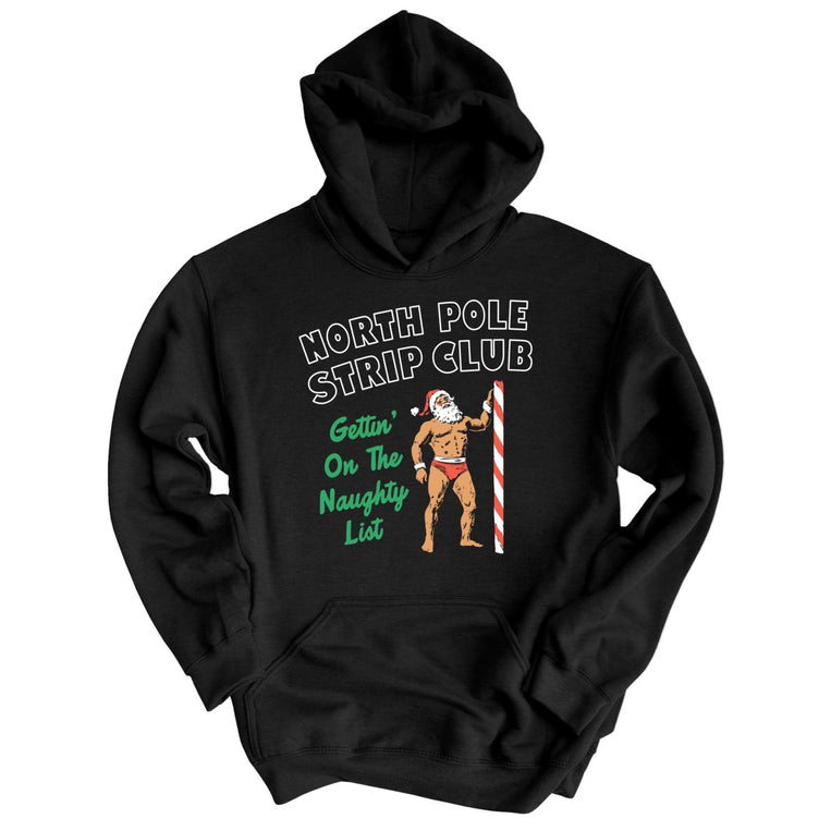 North Pole Strip Club Graphic Hoodie - Black