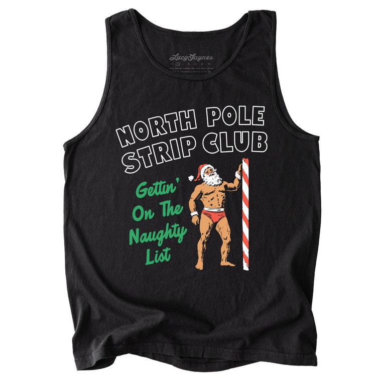 North Pole Strip Club Comfort Colors Graphic Tank Top