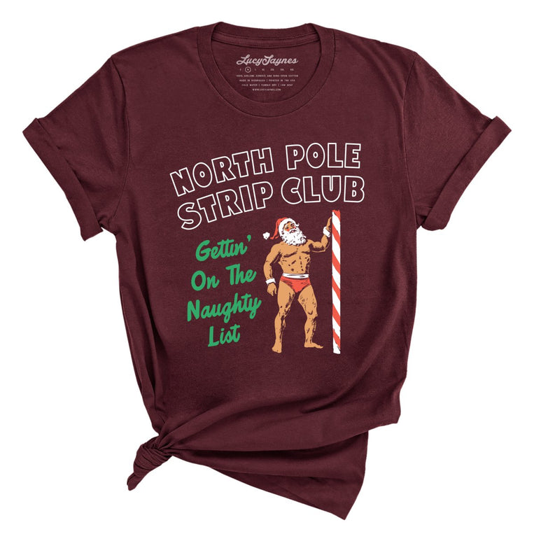 North Pole Strip Club Graphic Tee - Maroon