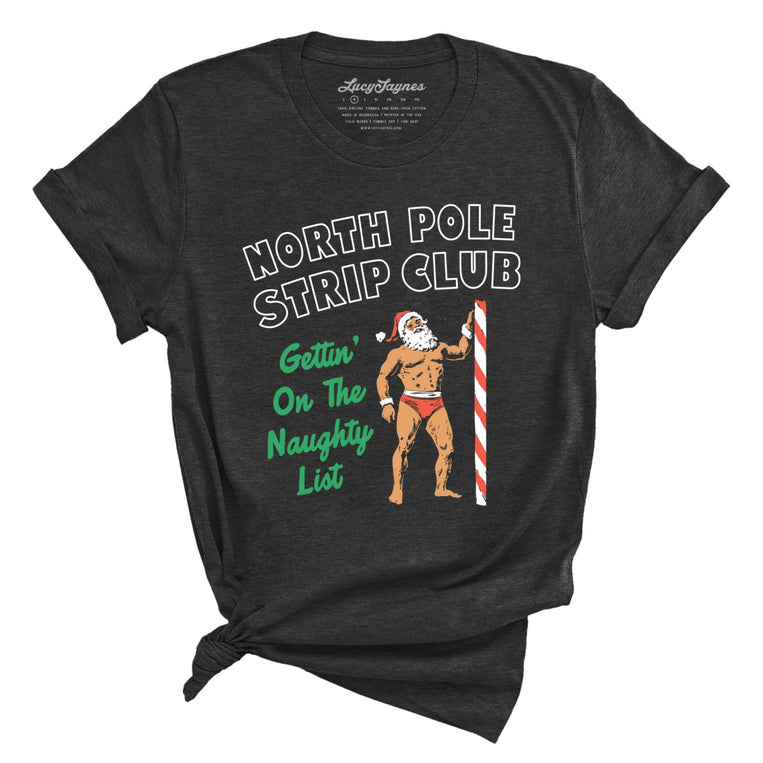 North Pole Strip Club Graphic Tee - Dark Grey Heather