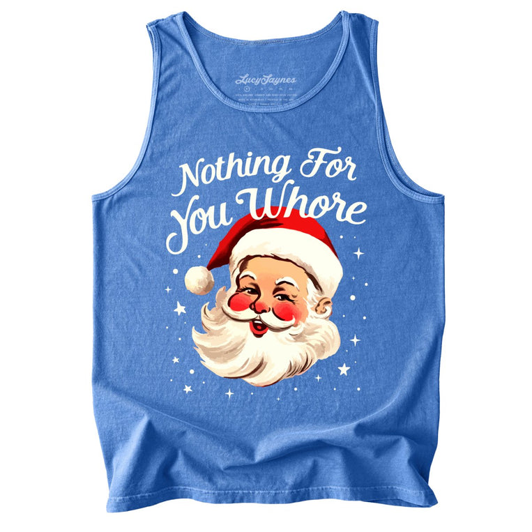 Nothing For You Comfort Colors Graphic Tank Top - Flo Blue