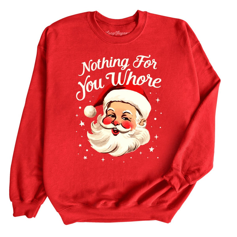 Nothing For You Graphic Sweatshirt - Red
