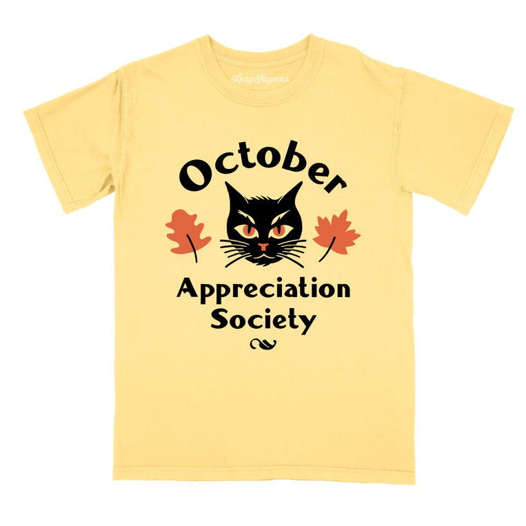 October Appreciation Society Comfort Colors Graphic Tee - Butter