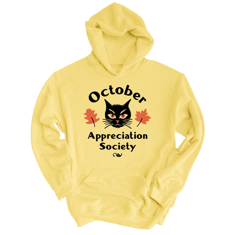 October Appreciation Society Graphic Hoodie - Light Yellow