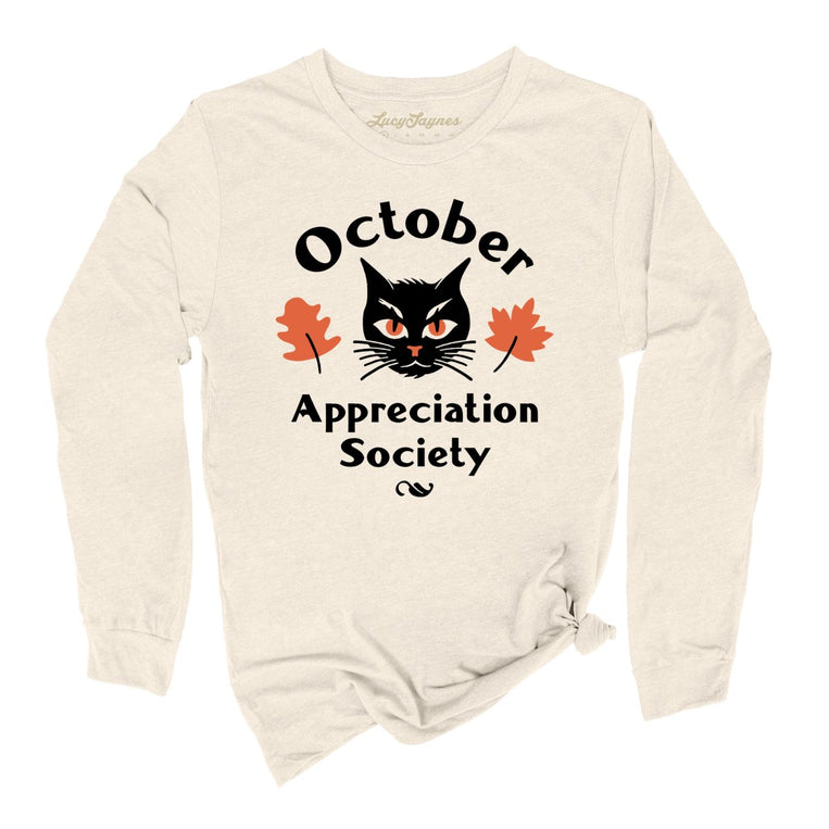 October Appreciation Society Graphic Long Sleeve Tee - Natural
