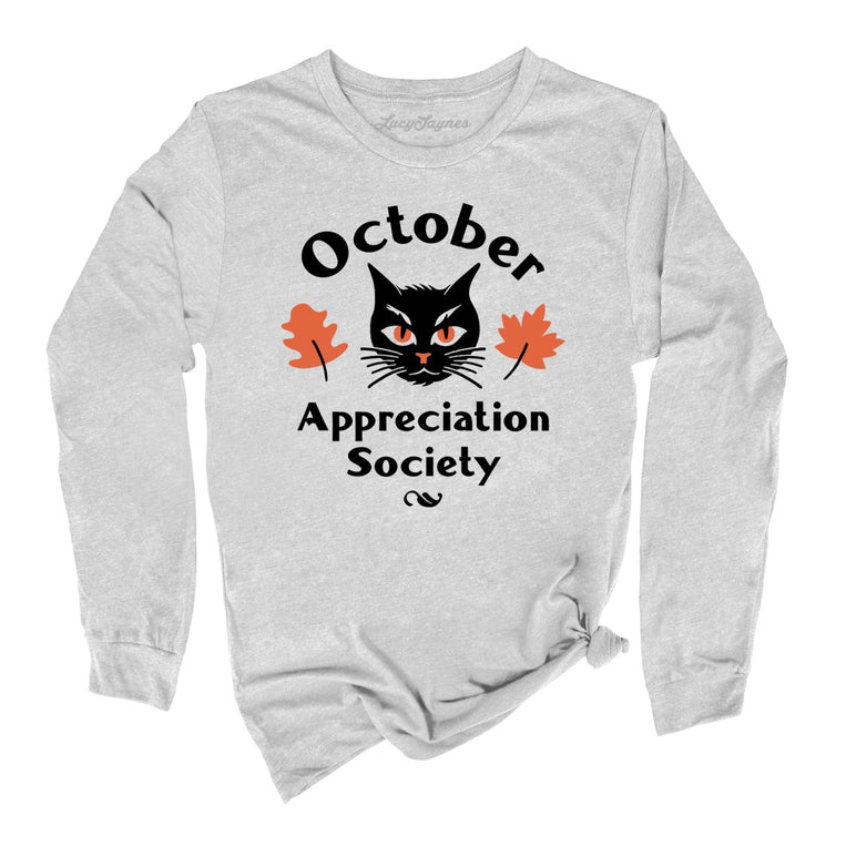 October Appreciation Society Graphic Long Sleeve Tee - Athletic Heather