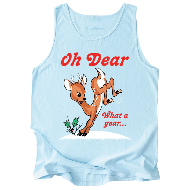 Oh Dear What A Year Comfort Colors Graphic Tank Top