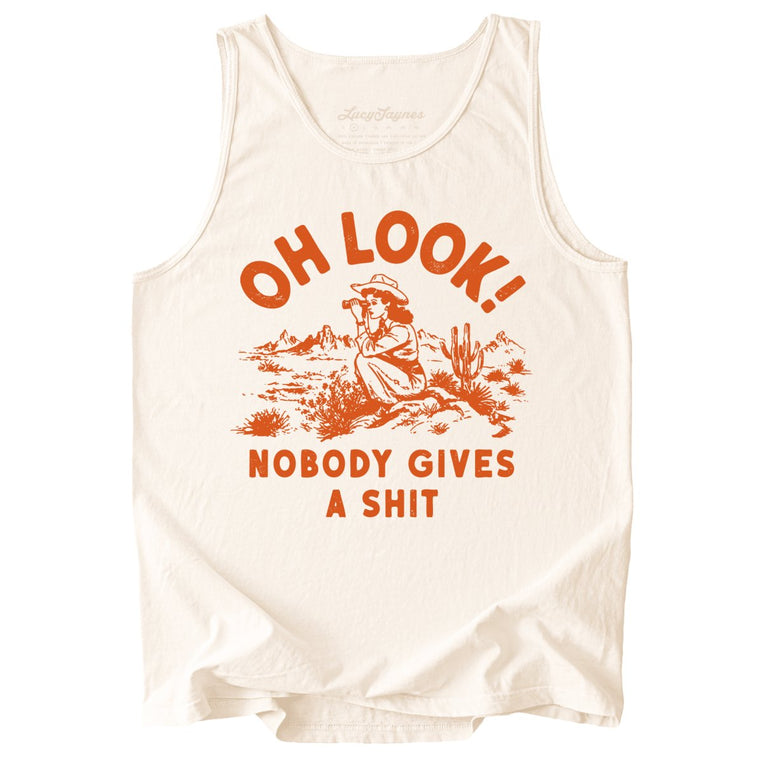 Oh Look Nobody Gives A Shit Comfort Colors Graphic Tank Top