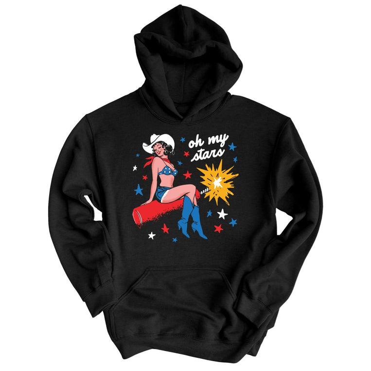 Oh My Stars Graphic Hoodie - Black