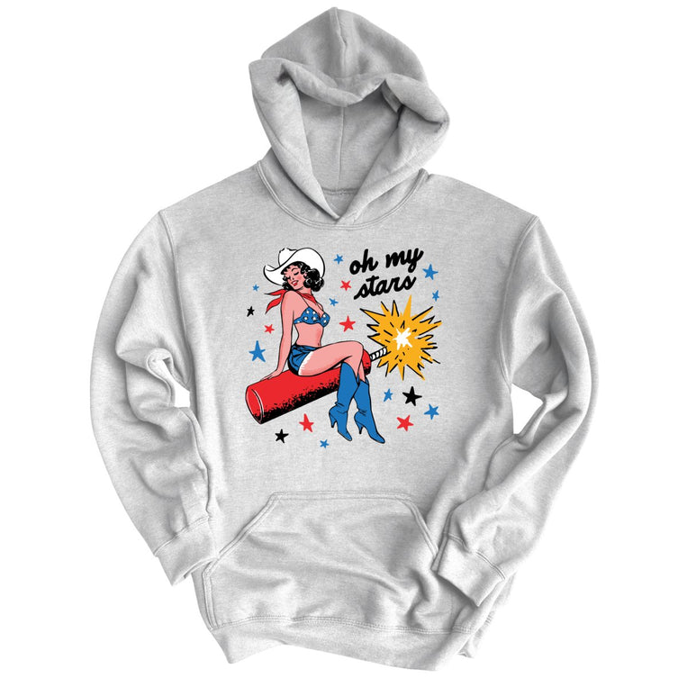 Oh My Stars Graphic Hoodie - Grey Heather