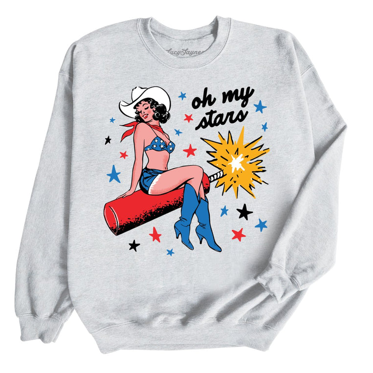 Oh My Stars Graphic Sweatshirt - Ash