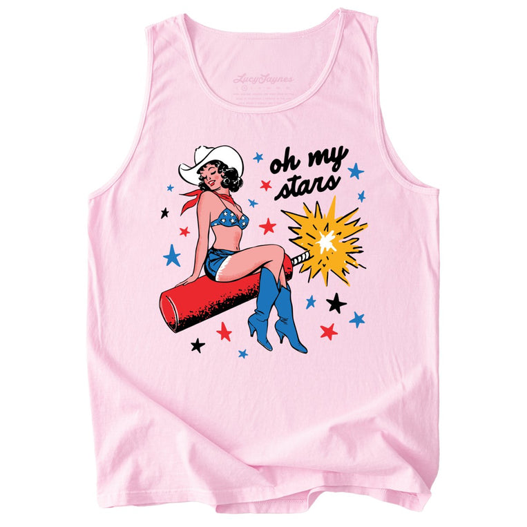 Oh My Stars Comfort Colors Graphic Tank Top - Blossom