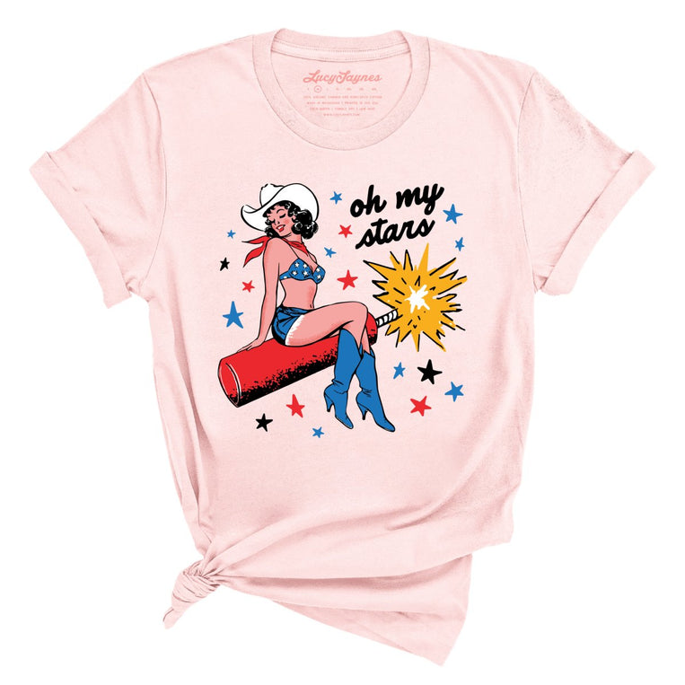 Oh My Stars Graphic Tee - Soft Pink