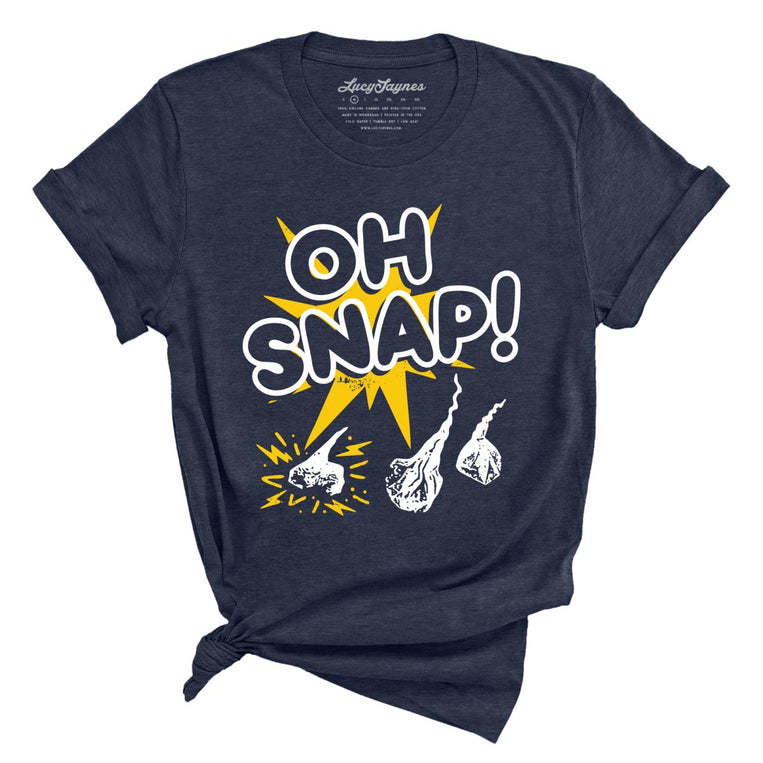 Oh Snap Graphic Tee - Heather Midnight Navy