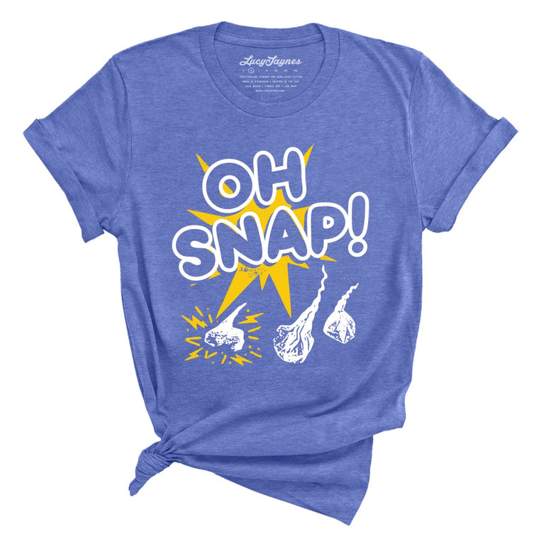 Oh Snap Graphic Tee - Heather Columbia Blue