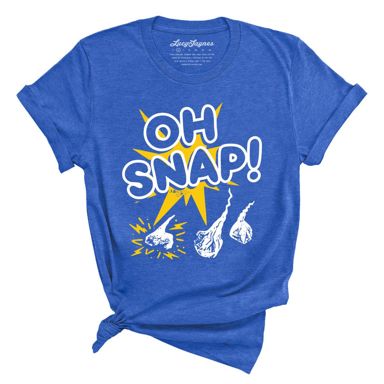 Oh Snap Graphic Tee - Heather True Royal