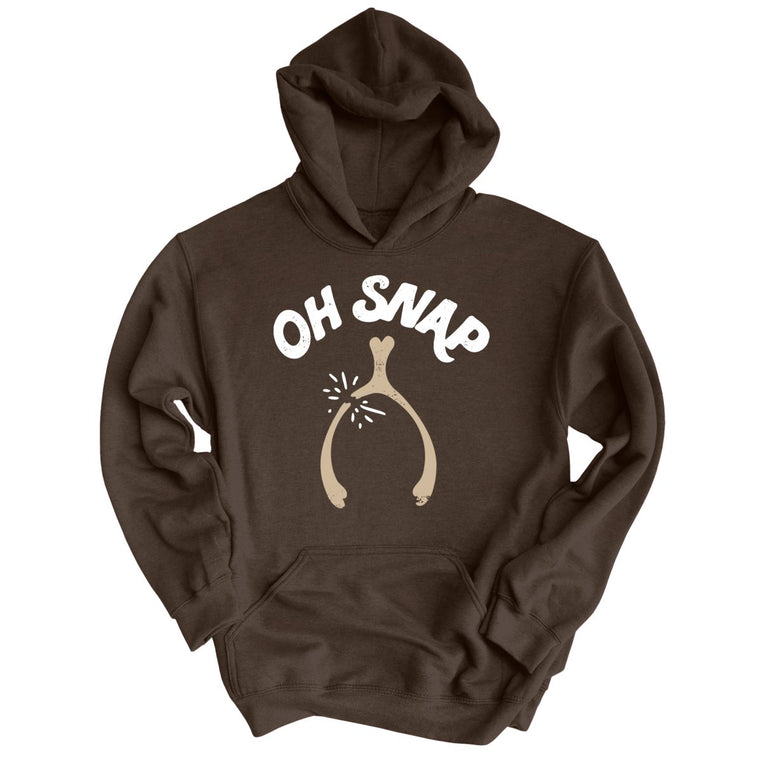 Oh Snap Wishbone Graphic Hoodie - Dark Chocolate