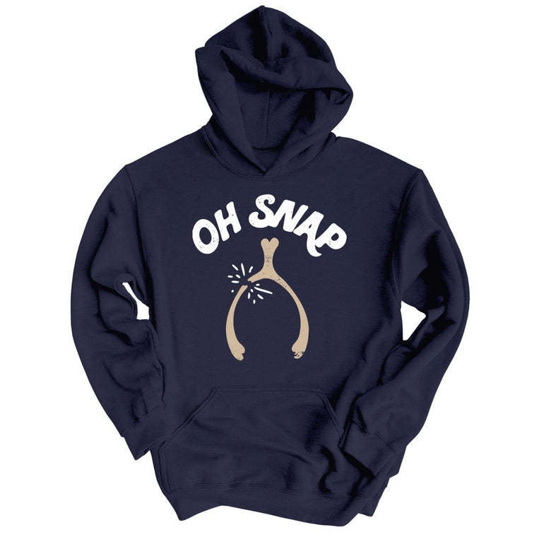 Oh Snap Wishbone Graphic Hoodie - Classic Navy