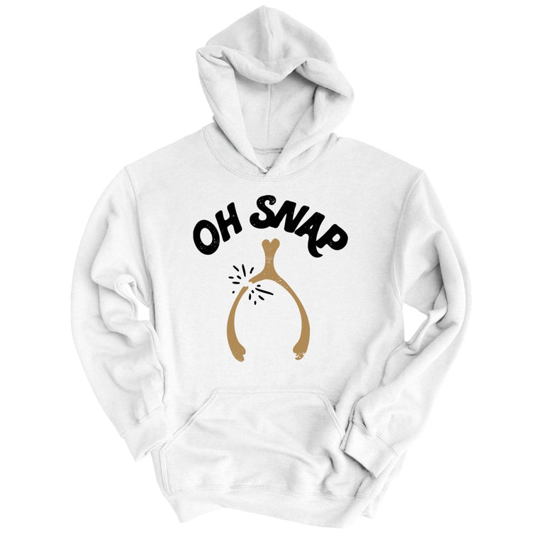 Oh Snap Wishbone Graphic Hoodie - White