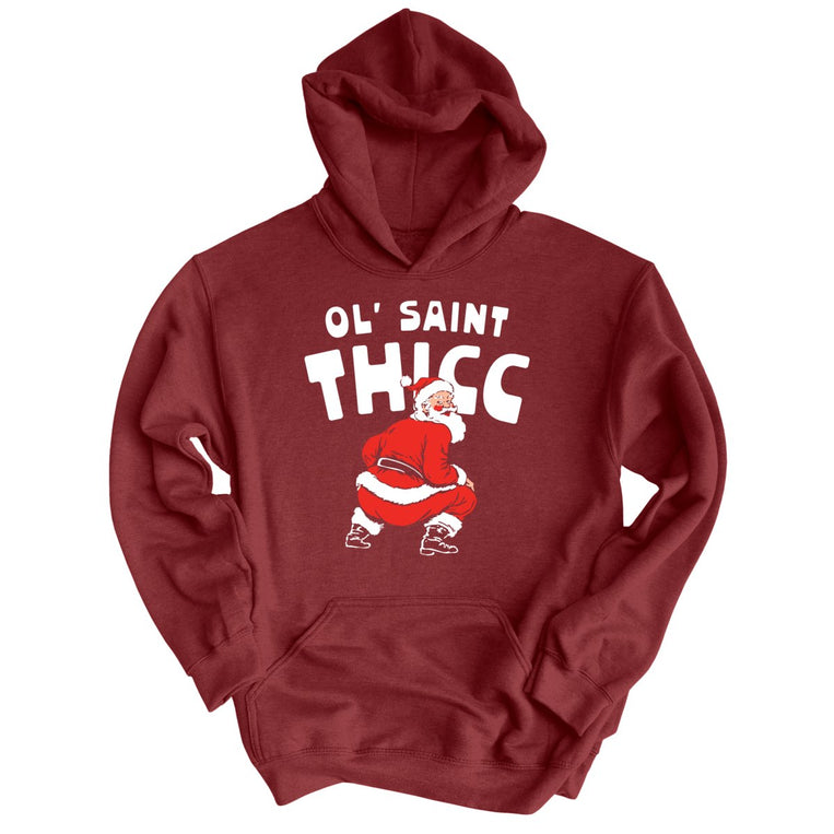 Ol' Saint Thicc Graphic Hoodie - Maroon