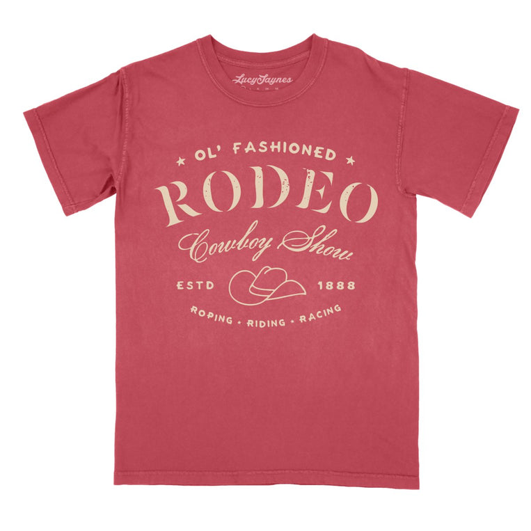 Old Fashioned Rodeo Comfort Colors Graphic Tee - Crimson
