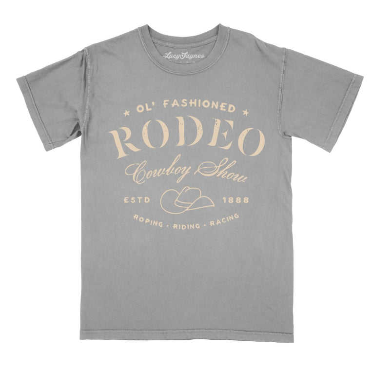 Old Fashioned Rodeo Comfort Colors Graphic Tee - Grey