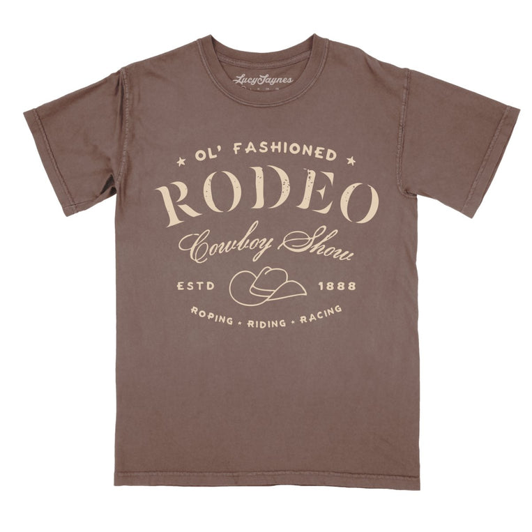 Old Fashioned Rodeo Comfort Colors Graphic Tee - Espresso