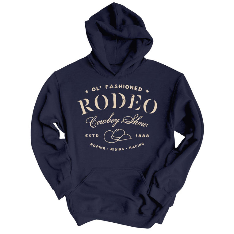 Old Fashioned Rodeo Graphic Hoodie - Classic Navy