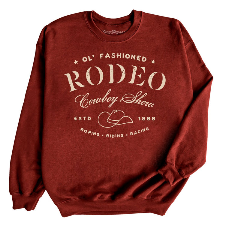 Old Fashioned Rodeo Graphic Sweatshirt - Garnet