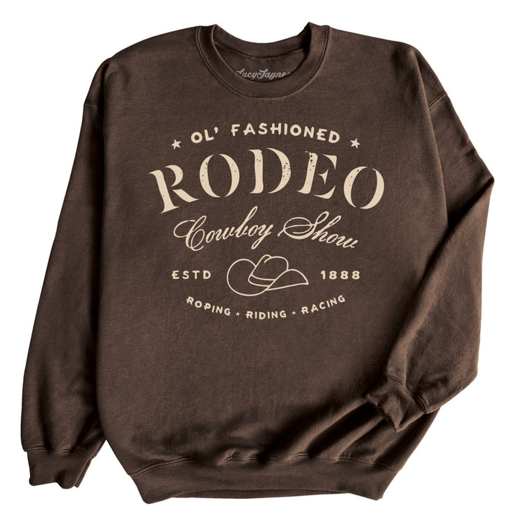 Old Fashioned Rodeo Graphic Sweatshirt - Dark Chocolate