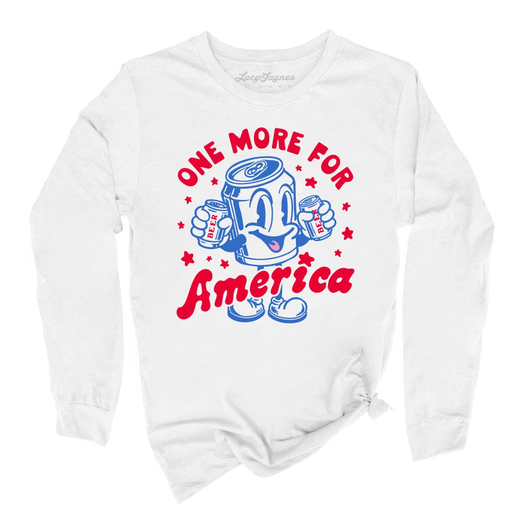 One More For America Graphic Long Sleeve Tee
