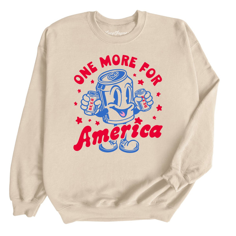 One More For America Graphic Sweatshirt - Sand