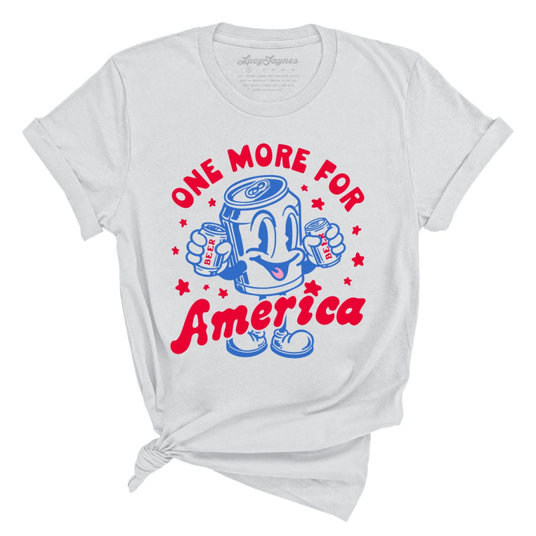 One More For America Graphic Tee - Silver