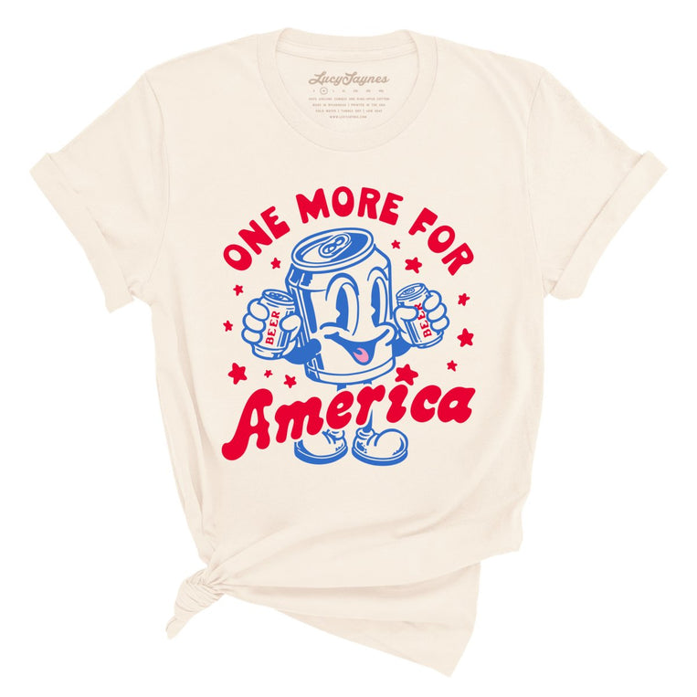 One More For America Graphic Tee - Natural