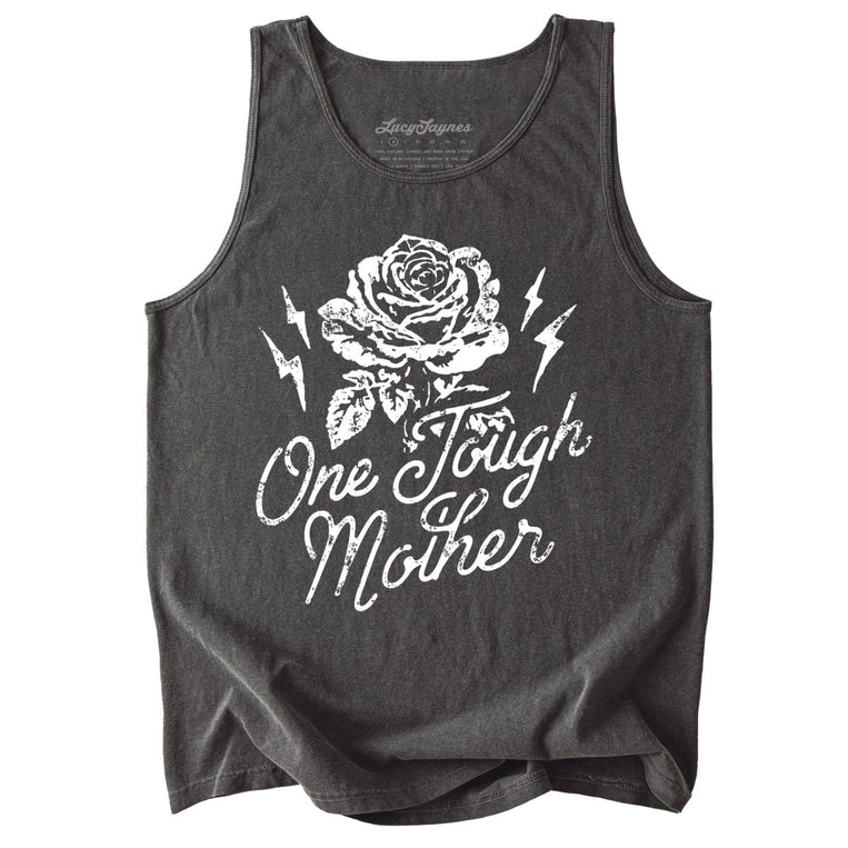 One Tough Mother Comfort Colors Graphic Tank Top - Pepper