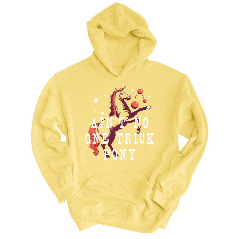 One Trick Pony Graphic Hoodie - Light Yellow