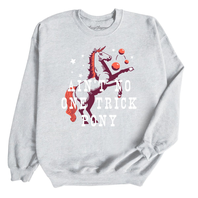 One Trick Pony Graphic Sweatshirt - Ash